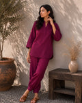 Burgundy Handwoven cord-Set