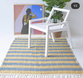 Blue&yellow pattern Rug